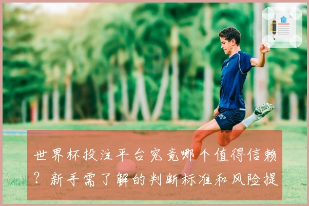 世界杯投注平台究竟哪个值得信赖？新手需了解的判断标准和风险提示